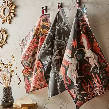 Joe Browns Set of 3 Endless Summer Print Cotton Tea Towels | Kaleidoscope
